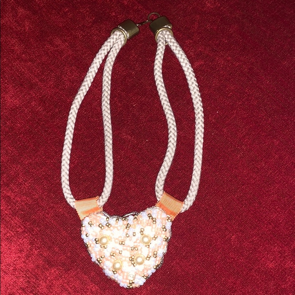 Beautiful beaded heart necklace